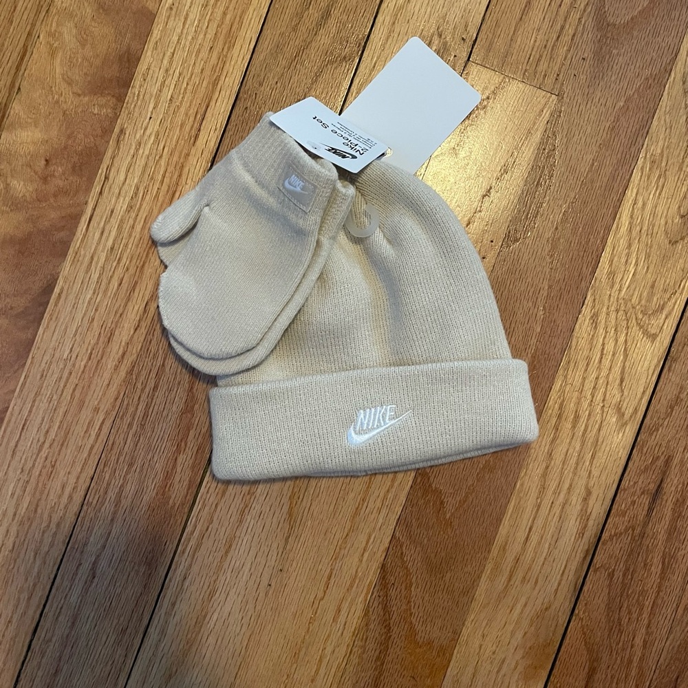 Nike Cream Knit Beanie Hat